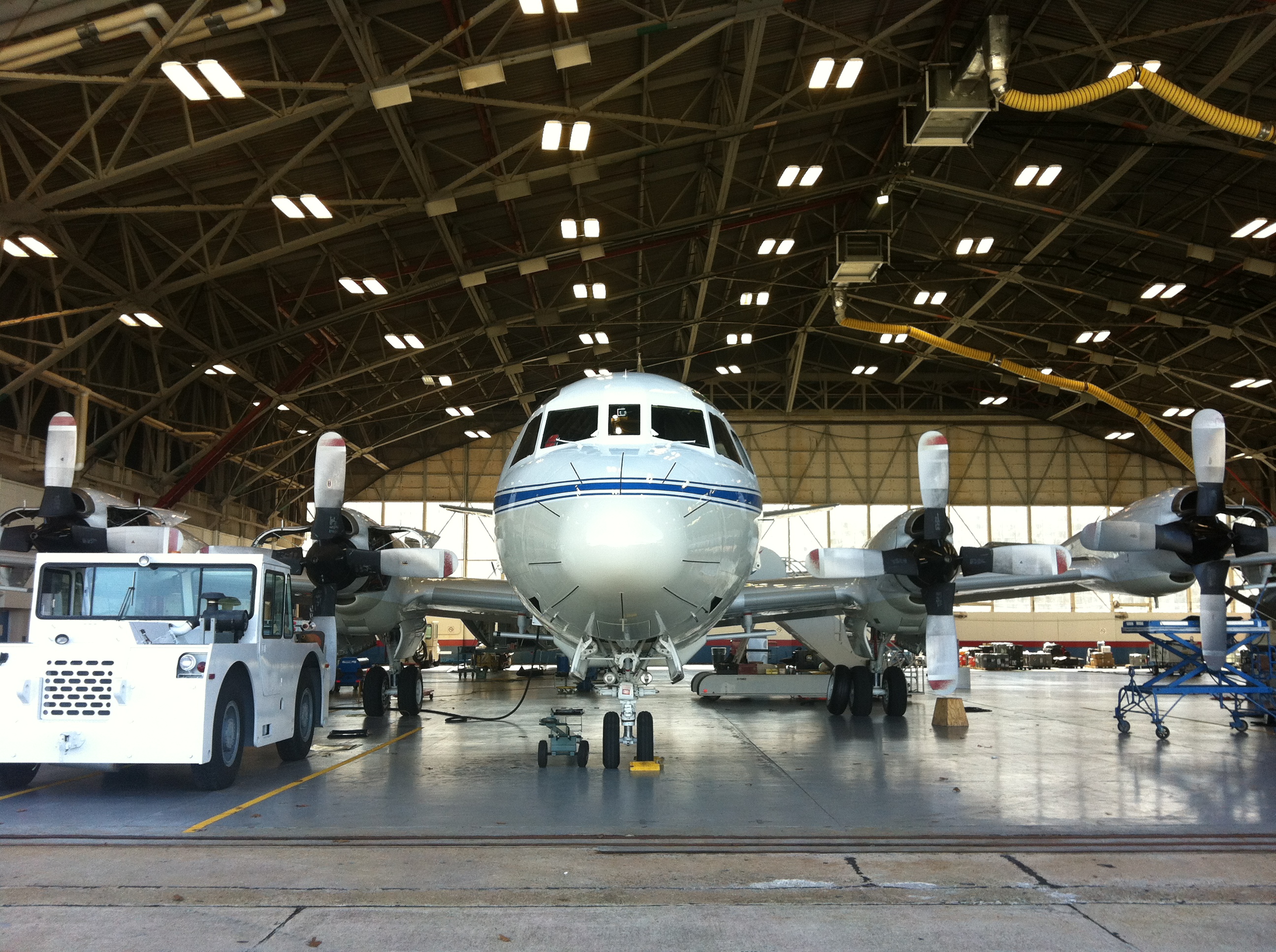 P-3 ready to go and back in the hangar until deployment date, March 12 ...