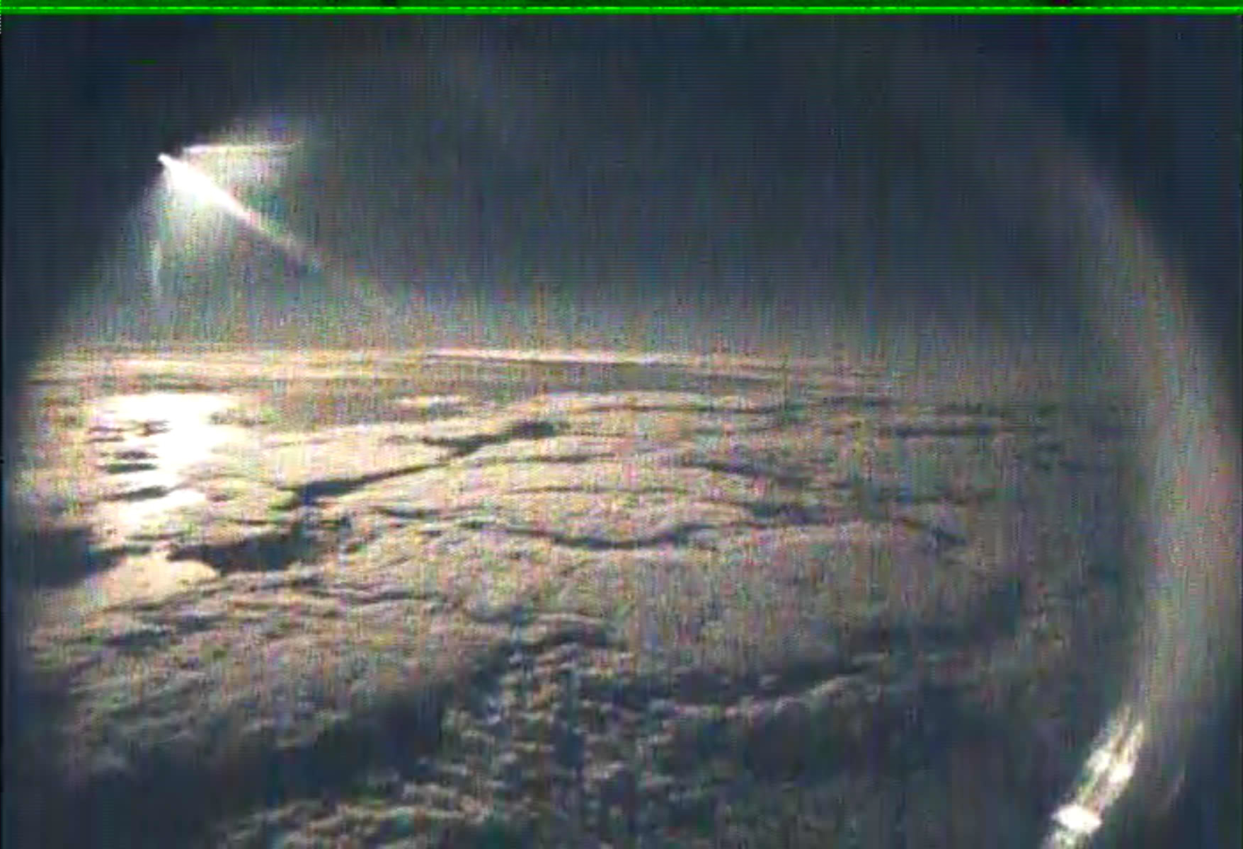 AV-6 nose camera view of moon over TS Nadine from 63,000 ft (9.27.12 ...