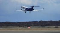 Gulfstream-V takes off from Punta Arenas, Chile