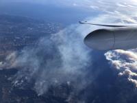 NASA’s ER-2 aircraft, based at Armstrong Flight Research Center in Palmdale, California, flies above the Thomas Fire in Ventura County, California, on Dec. 7, 2017. The aircraft was equipped with instrumentation to observe and measure everything from smoke aerosols to the combustion process as fuel burns and fire temperatures. The ER-2 will also make those observations and more during this year’s Fire Influence on Regional to Global Environments and Air Quality (FIREX-AQ) campaign. Credits: NASA/Tim William