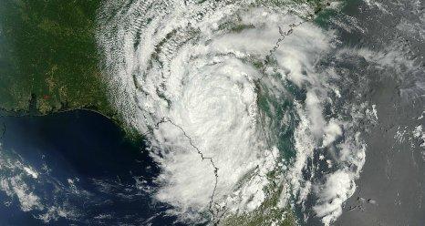 Satellite view of Tropical Depression Beryl over Florida
