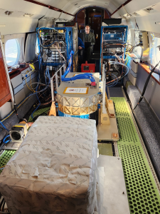 The AWP and HALO instruments were integrated onto the floorboard of NASA’s G-III aircraft