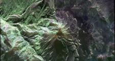 The synthetic aperture radar developed by the Jet Propulsion Laboratory mounted on NASA's C-20A research aircraft captured this image of Peru's Ubinas volcano on April 14, 2014, 
