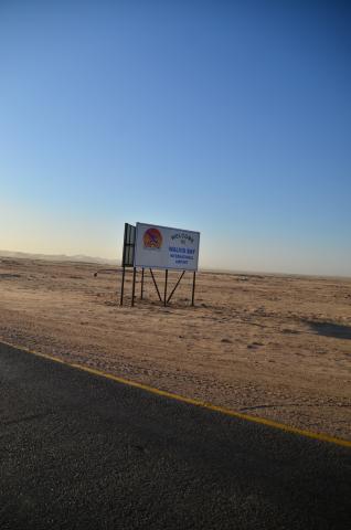 ORACLES Walvis Bay Airport sign