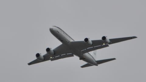 NASA DC-8 on a ramp pass.