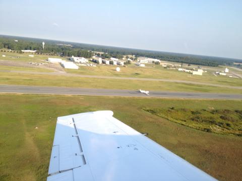 AV-6 after landing, view from T-34 chase (9.15.12)