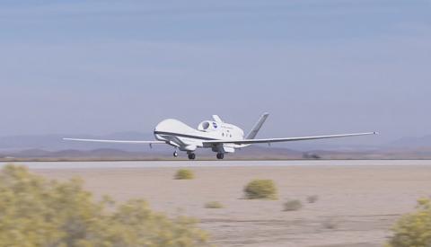 Global Hawk taking off