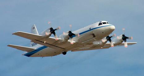 NASA P-3B In Flight