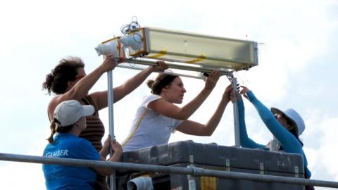 Students and researchers from Millersville University, Penn State University and NASA are collaborating at Smith Point, one of the DISCOVER-AQ ground stations near Houston, Texas.