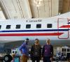 4STAR on the NRC's Convair 580 with Sam, Konstantin, and Roy posing in front